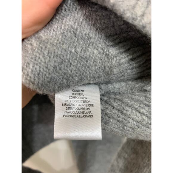 WAYF mock neck tie bow grey long sleeve sweater size XS NWT‎ - Picture 5 of 6